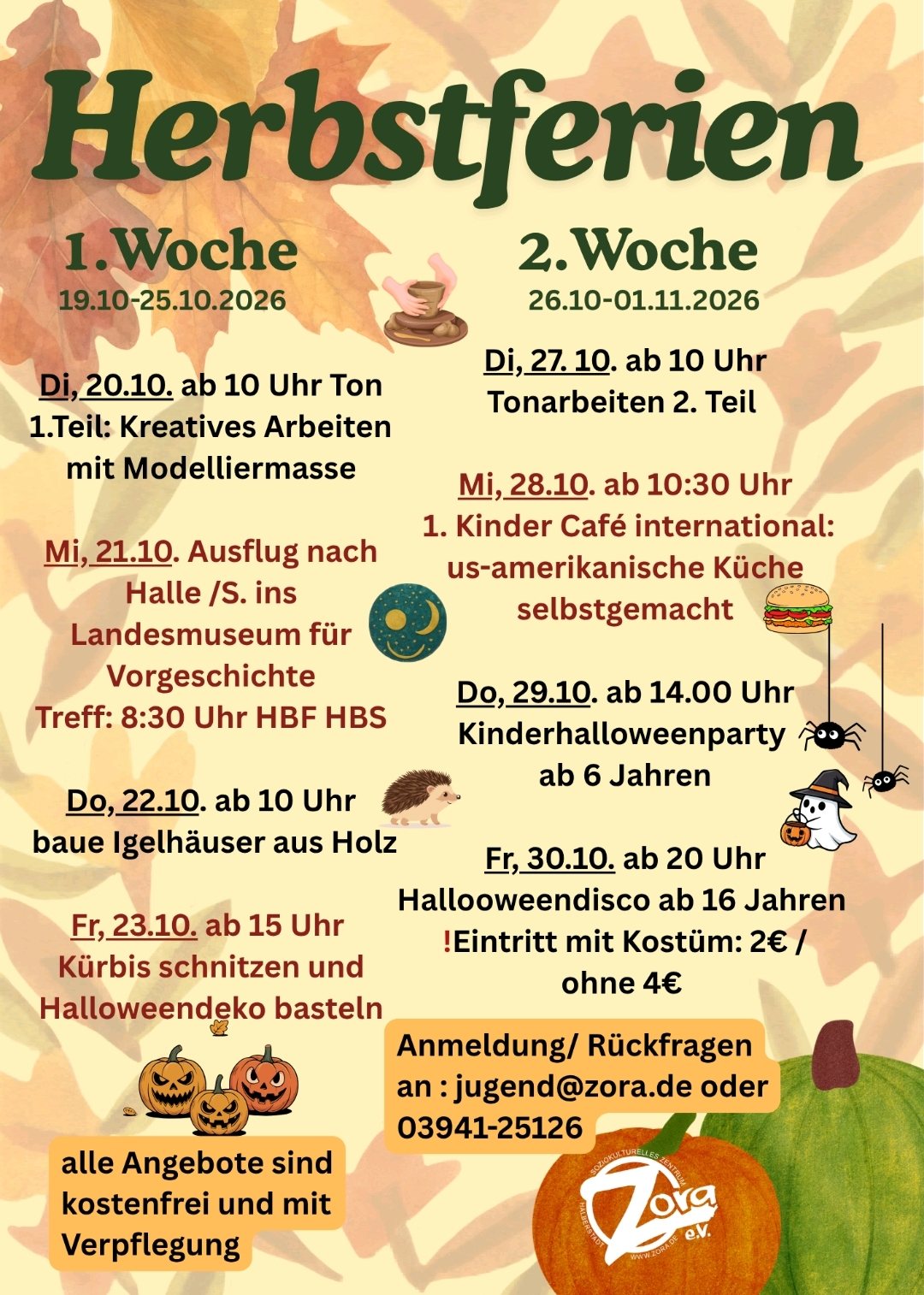 Plakat: Herbstferienwochen
